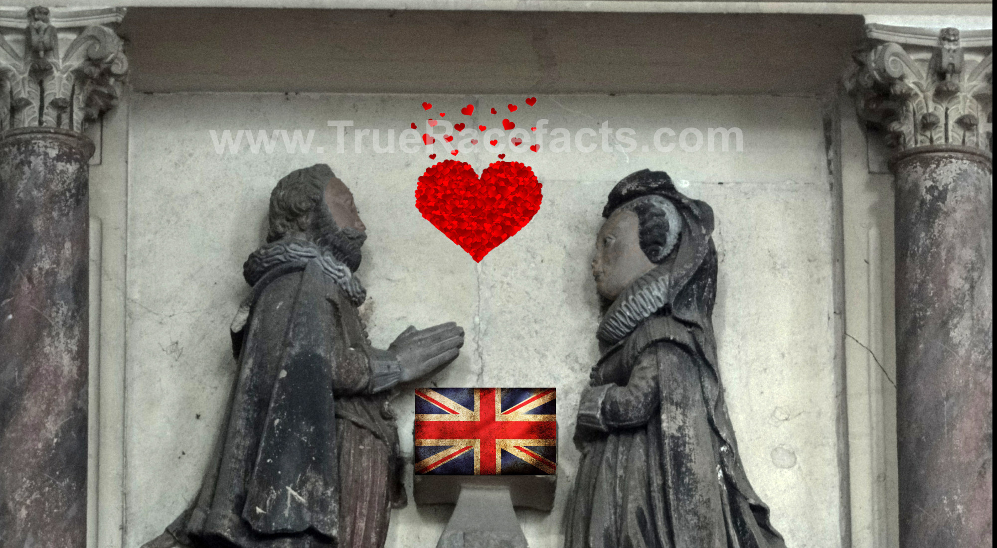 Monument of English Nobleman Peter Garnon & wife Madley Herts RexHarris-flc